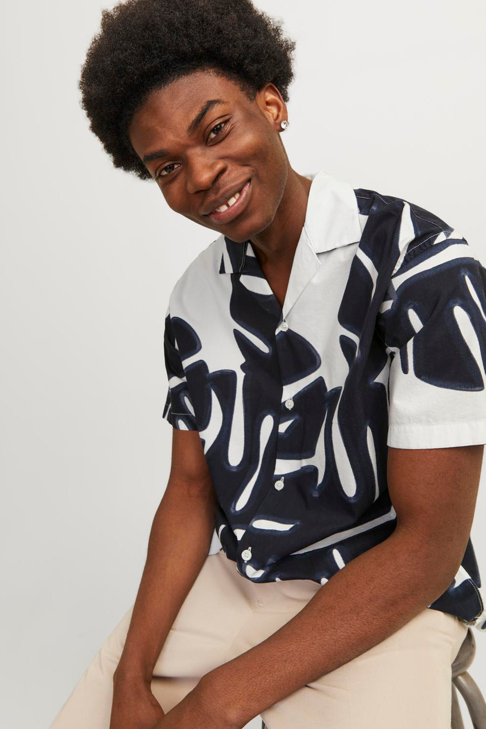 Chemise (manches courtes) Blanc - PREMIUM BY JACK & JONES