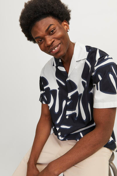Chemise (manches courtes) Blanc - PREMIUM BY JACK & JONES