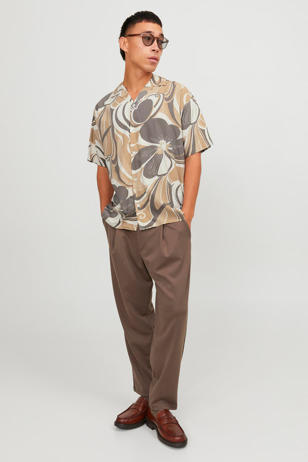 Chemise (manches courtes) Beige - PREMIUM BY JACK & JONES