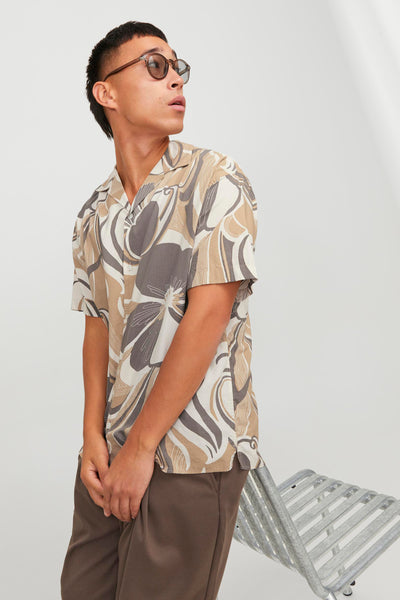 Hemd (korte mouwen) Beige - PREMIUM BY JACK & JONES
