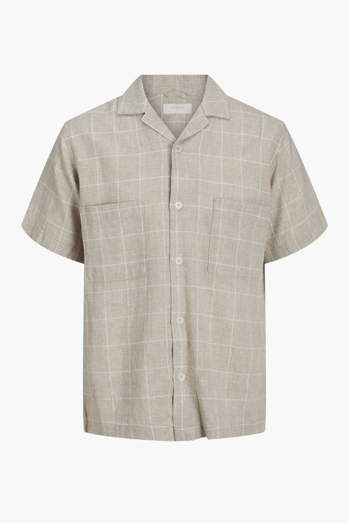 Chemise (manches courtes) Beige - PREMIUM BY JACK & JONES