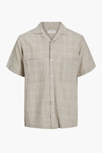 Chemise (manches courtes) Beige - PREMIUM BY JACK & JONES