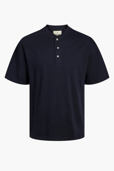 Heren tops t-shirt uni korte mouw - blauw