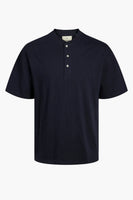 Heren tops t-shirt uni korte mouw - blauw