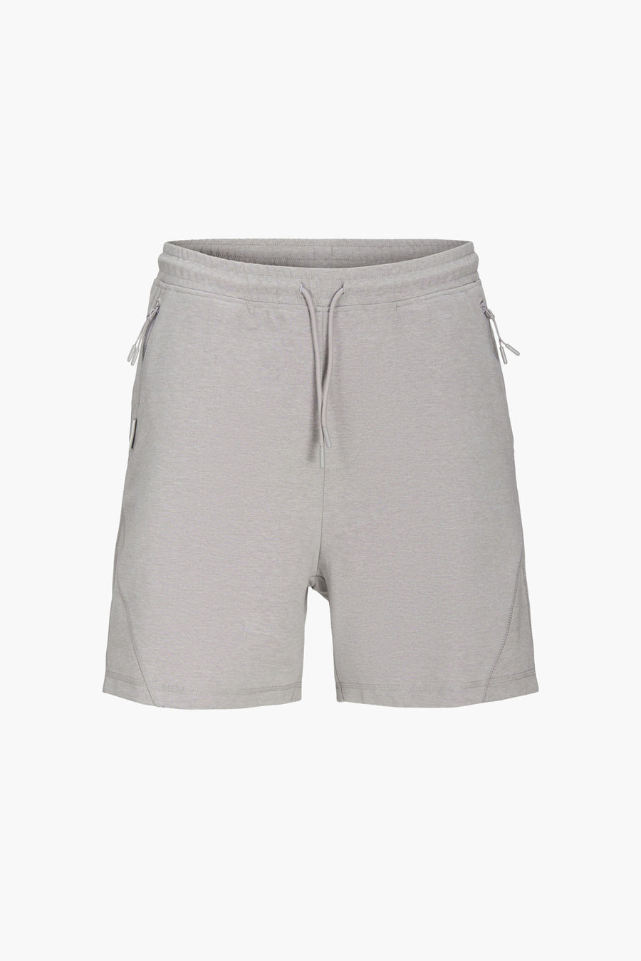 Grijze korte broek voor heren van JACK & JONES JEANS INTELLIGENCE, met trekkoord en zakken met rits.