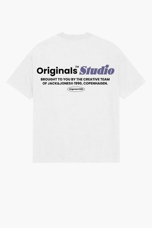 T-shirt (korte mouwen) Wit - ORIGINALS BY JACK & JONES