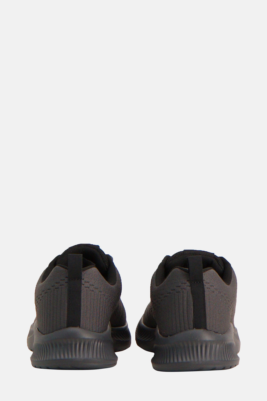Grijze sneakers ACCESSORIES BY JACK & JONES, achterkant met textuurdetails en zwarte tong.