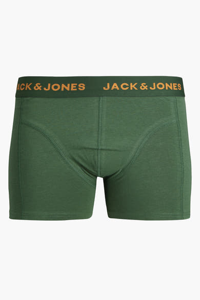 Groene boxer van ACCESSORIES BY JACK & JONES, met contrasterende elastische tailleband met logo.