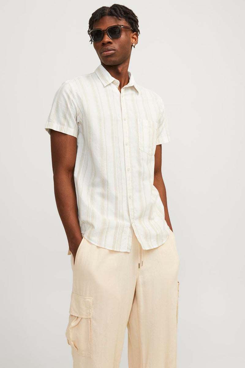 Chemise (manches courtes) Beige - ORIGINALS BY JACK & JONES