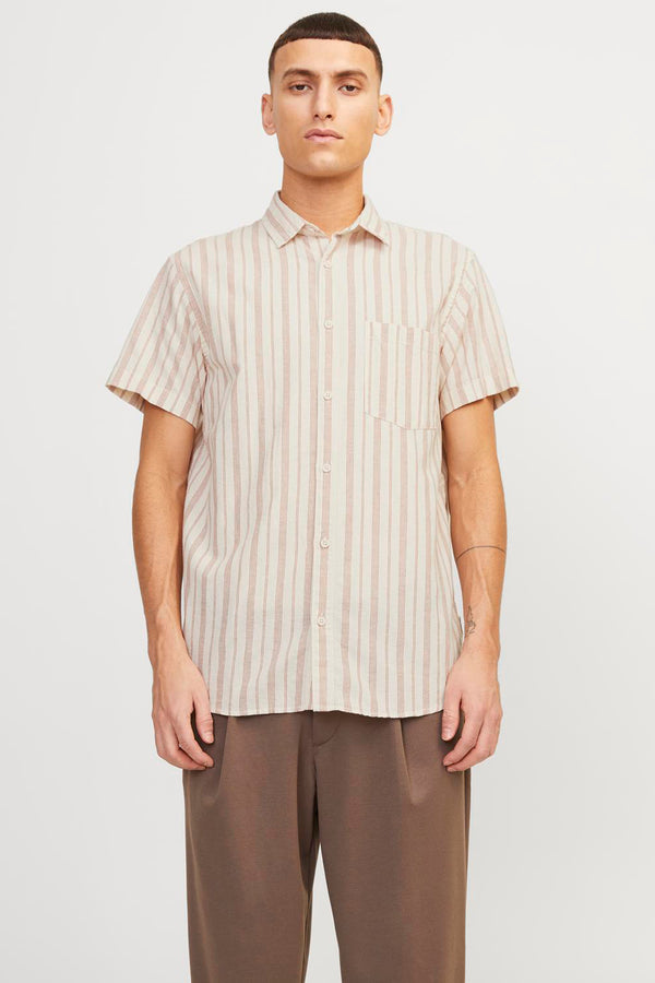 Chemise (manches courtes) Beige - ORIGINALS BY JACK & JONES