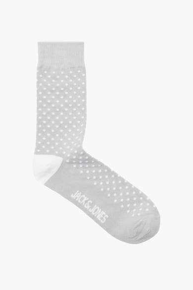 Grijze sok met witte stippen van ACCESSORIES BY JACK & JONES, witte hiel.