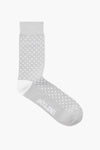 Grijze sok met witte stippen van ACCESSORIES BY JACK & JONES, witte hiel.