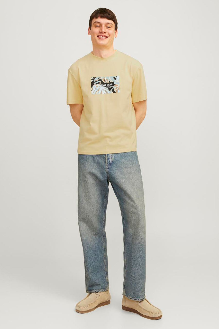 T-shirt (manches courtes) Jaune - ORIGINALS BY JACK & JONES