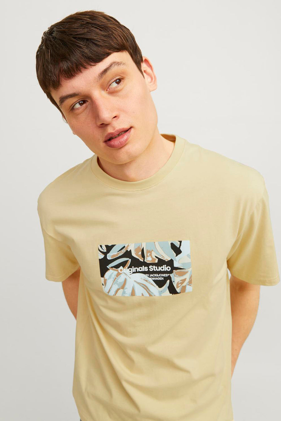 T-shirt (manches courtes) Jaune - ORIGINALS BY JACK & JONES