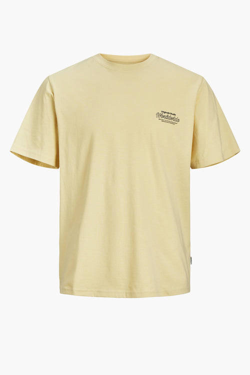 T-shirt (korte mouwen) Geel - ORIGINALS BY JACK & JONES