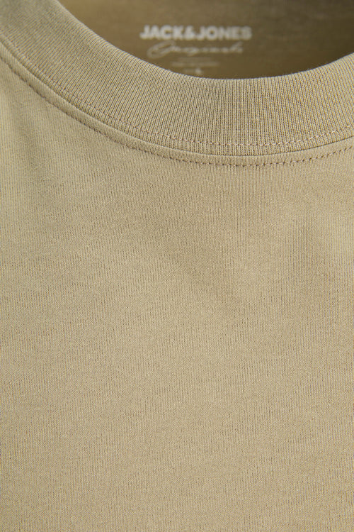 T-shirt (korte mouwen) KAHKI - ORIGINALS BY JACK & JONES