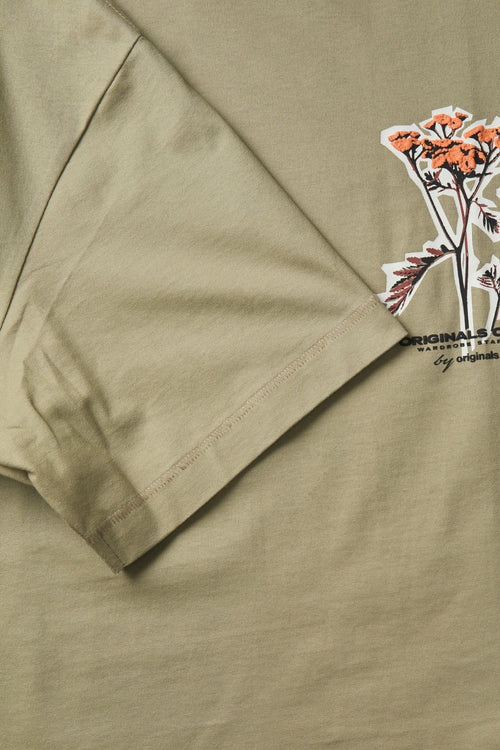 T-shirt (korte mouwen) KAHKI - ORIGINALS BY JACK & JONES