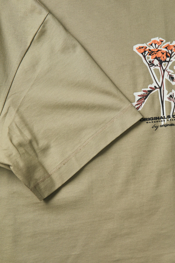 T-shirt (korte mouwen) KAHKI - ORIGINALS BY JACK & JONES