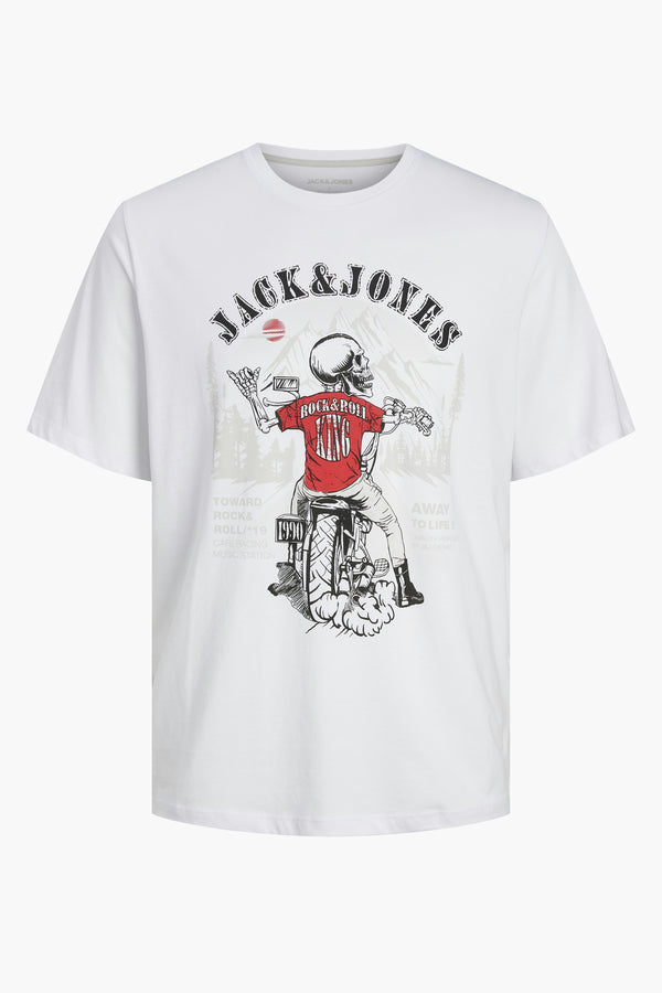T-shirt (korte mouwen) Wit - ORIGINALS BY JACK & JONES