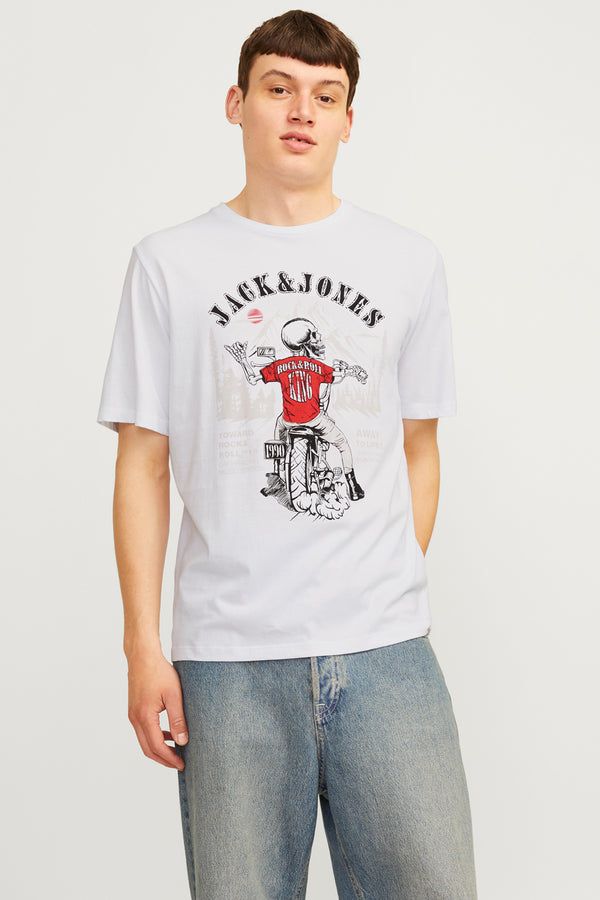 T-shirt (korte mouwen) Wit - ORIGINALS BY JACK & JONES