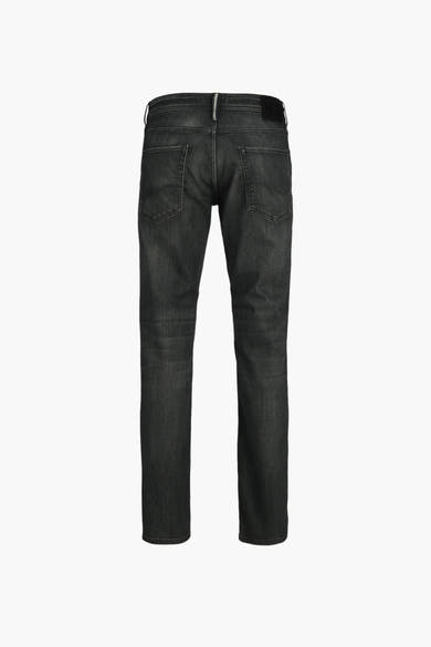 Zwarte rechte jeans van JACK & JONES JEANS INTELLIGENCE, achterkant, met zakken en riemlussen.
