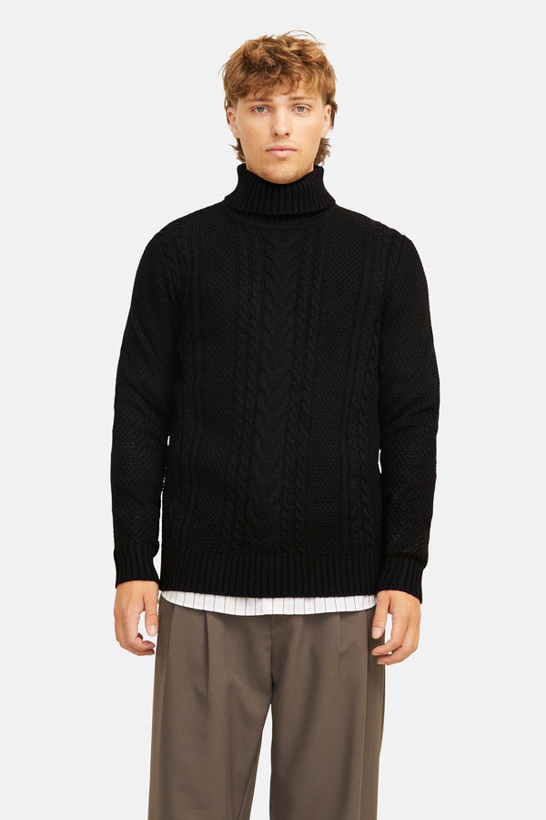 Pull col roulé Noir - JACK & JONES