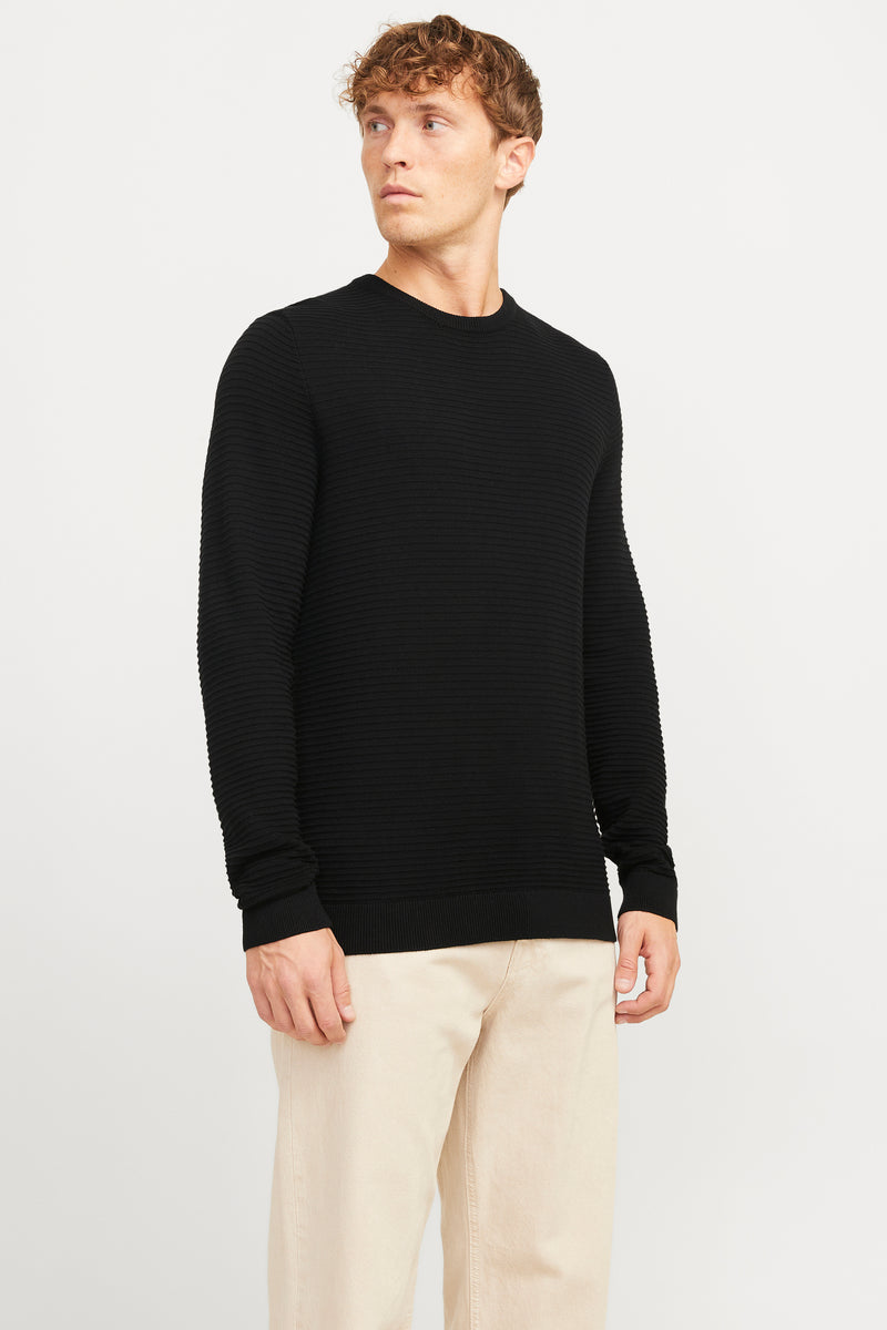 Pull col rond Noir - JACK & JONES