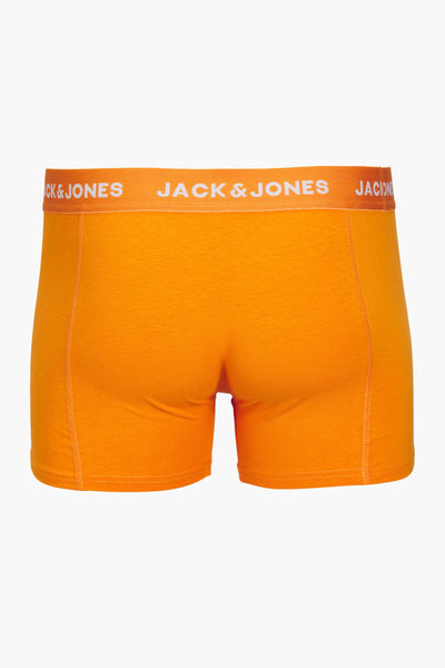 Boxer orange de ACCESSORIES BY JACK & JONES, avec ceinture élastique ornée du logo de la marque.