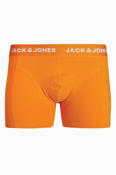 Boxer orange en coton par ACCESSORIES BY JACK & JONES, avec ceinture élastique logotypée blanche.