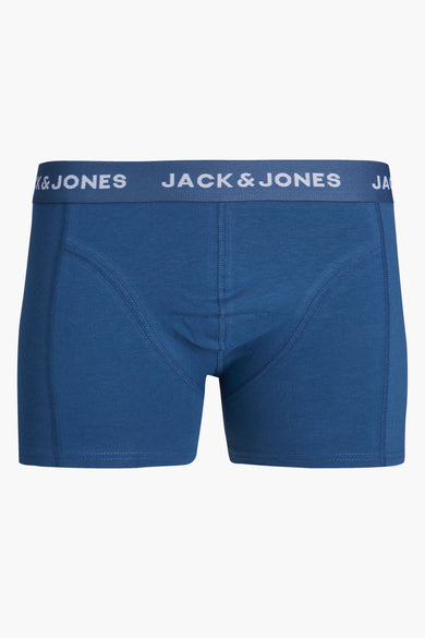 Boxer bleu de ACCESSORIES BY JACK & JONES, avec ceinture élastique à logo.
