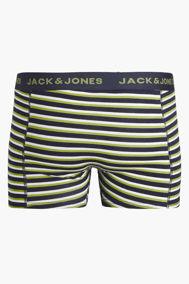 Gestreept groen, wit en marineblauw boxershort van ACCESSORIES BY JACK & JONES, met elastische tailleband met logo.