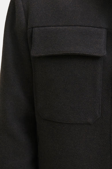 Kort bruin jack van PREMIUM by JACK & JONES, met een opgestikte vierkante zak.