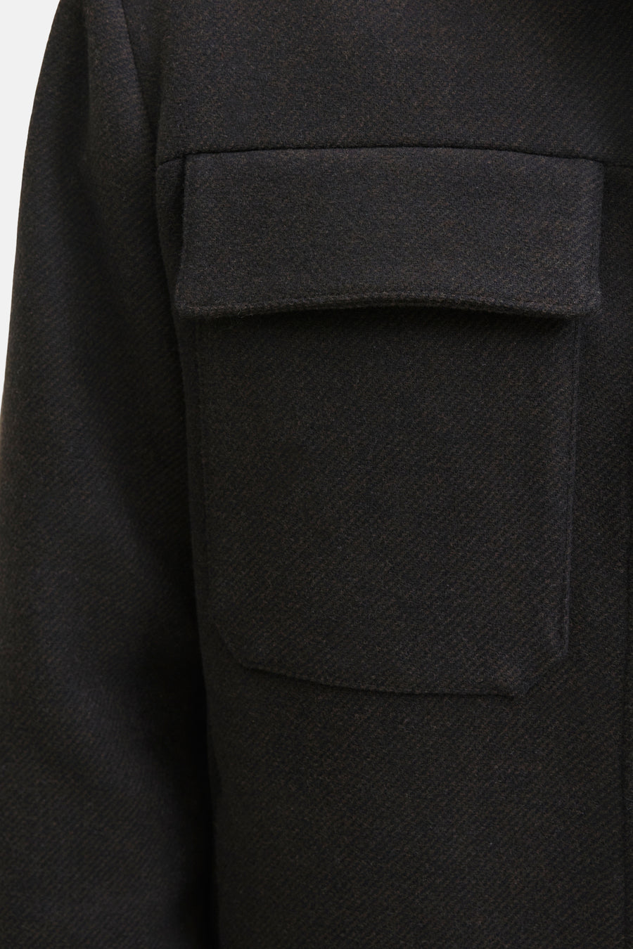 Kort bruin jack van PREMIUM by JACK & JONES, met een opgestikte vierkante zak.