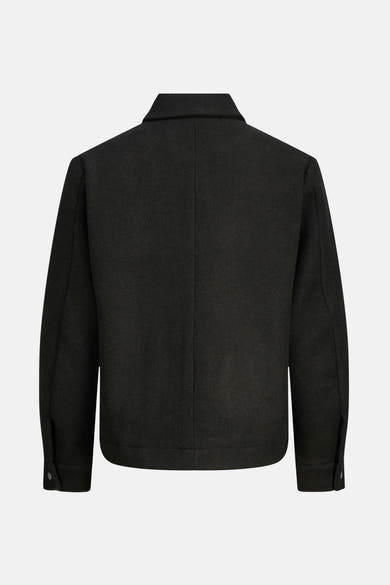 Kort bruin jack van PREMIUM by JACK & JONES, met klassieke kraag en lange mouwen.