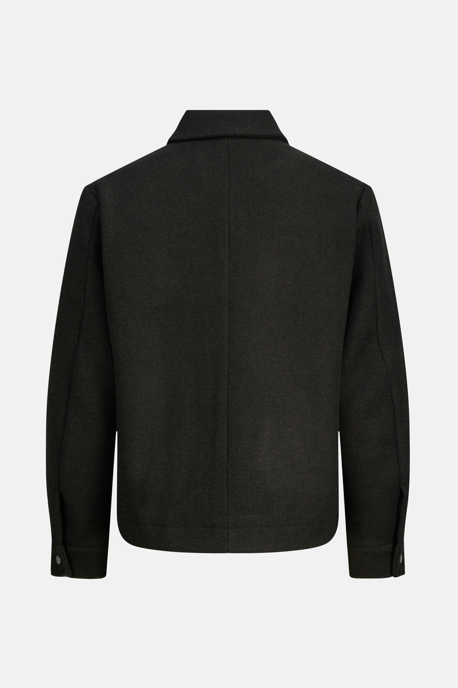 Kort bruin jack van PREMIUM by JACK & JONES, met klassieke kraag en lange mouwen.