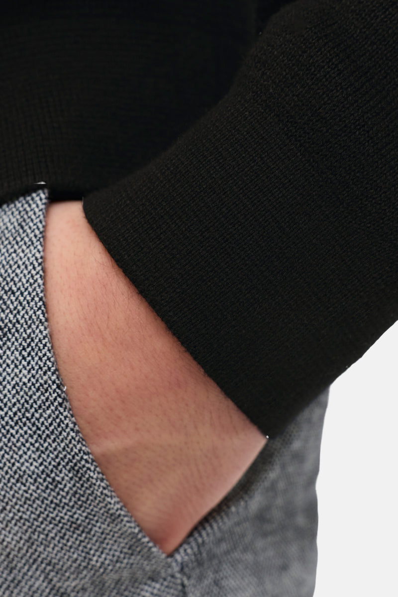 Pull met rolkraag - zwart