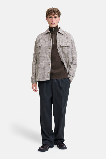 Pull met rolkraag - bruin