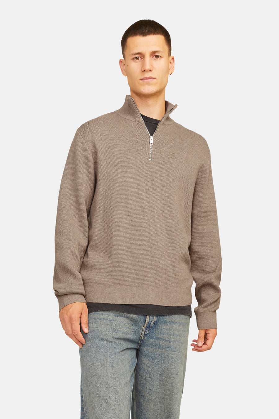 Pull à col roulant - beige