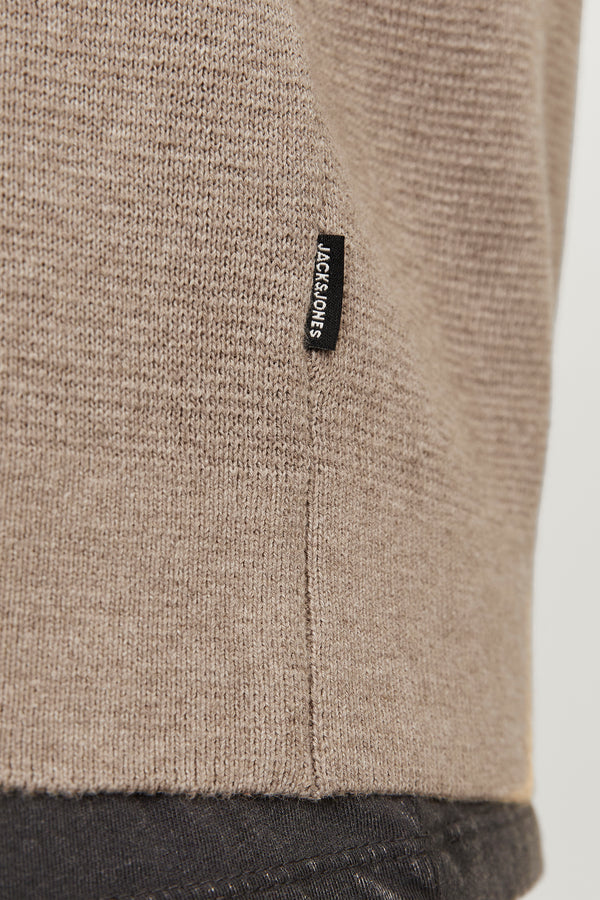 Pull col roulé Beige - PREMIUM BY JACK & JONES