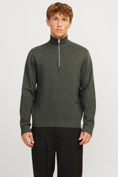 Pull met rolkraag - bruin