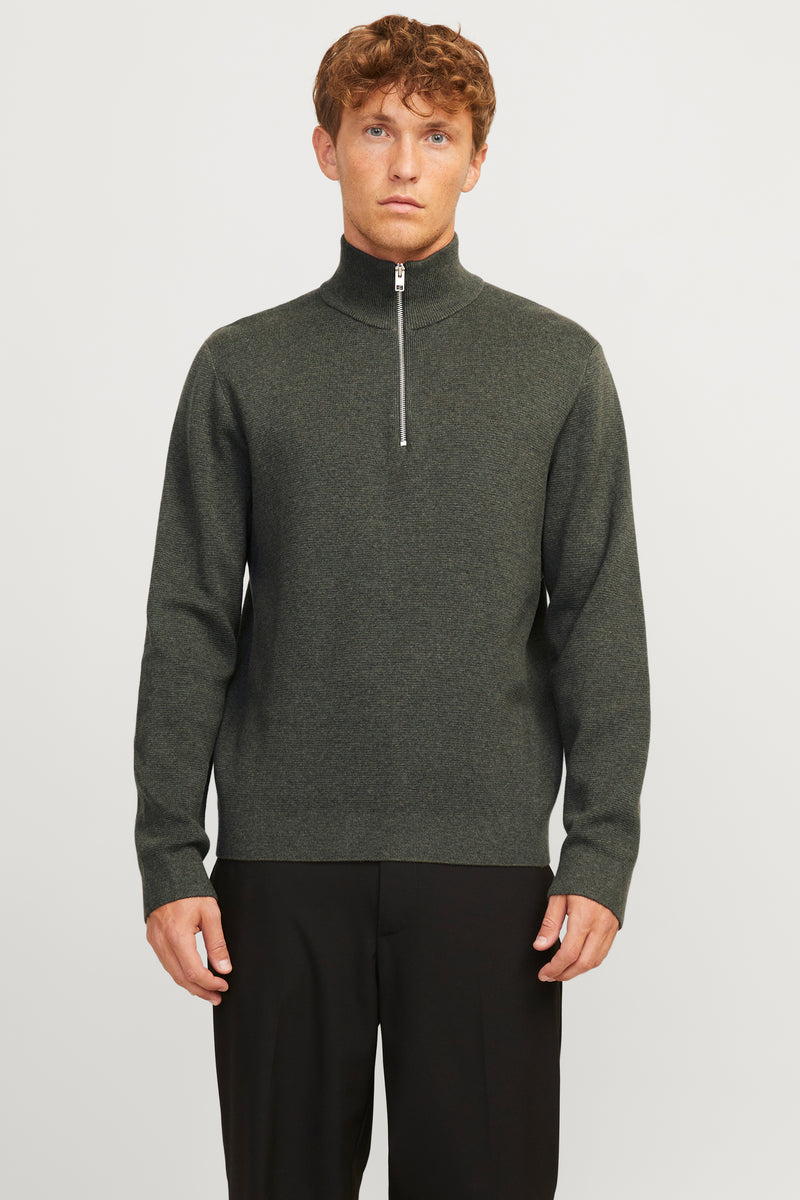 Pull met rolkraag - bruin