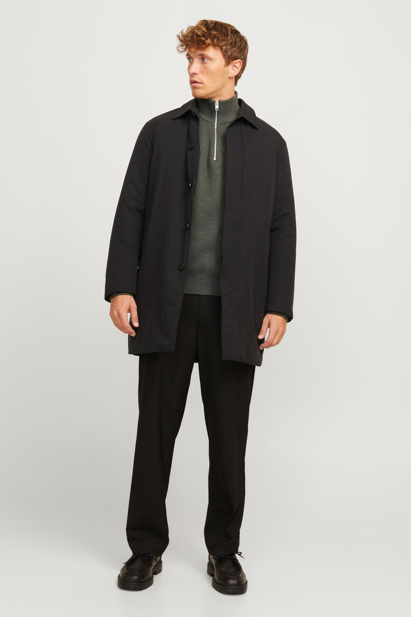 Pull met rolkraag - bruin