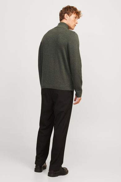 Pull met rolkraag - bruin