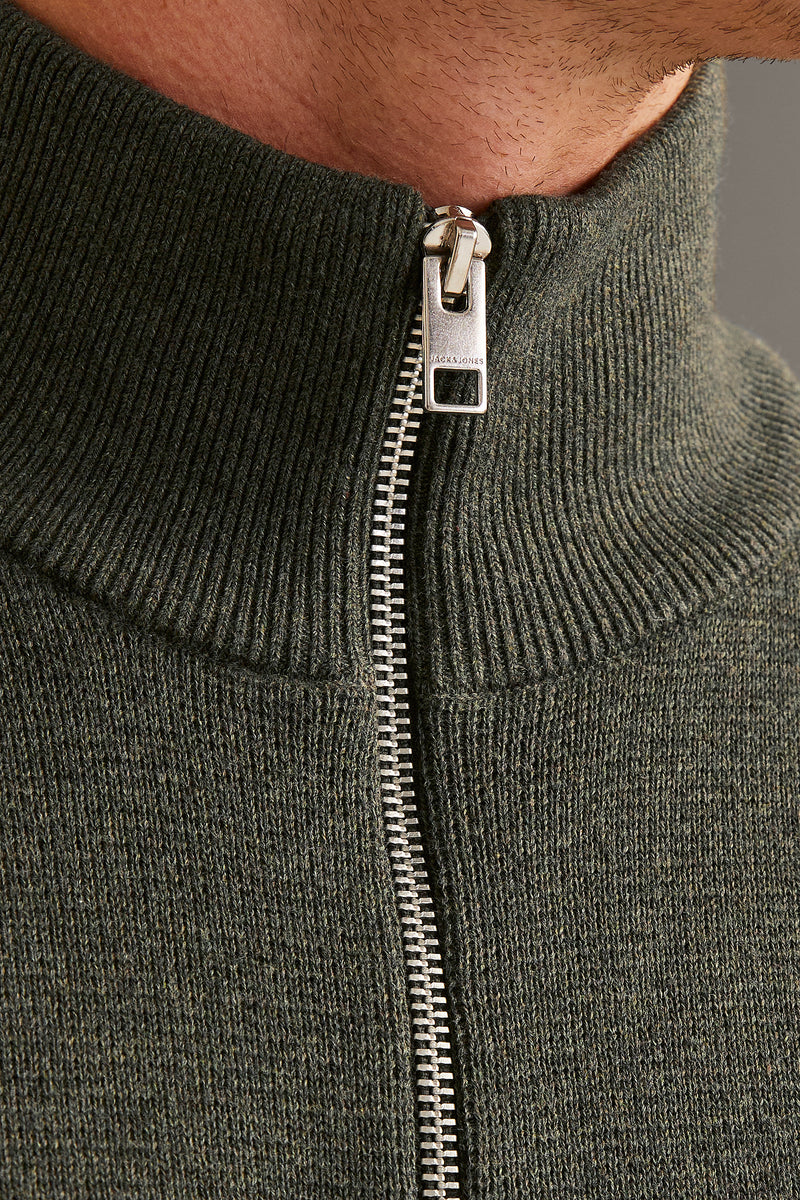 Pull met rolkraag - bruin