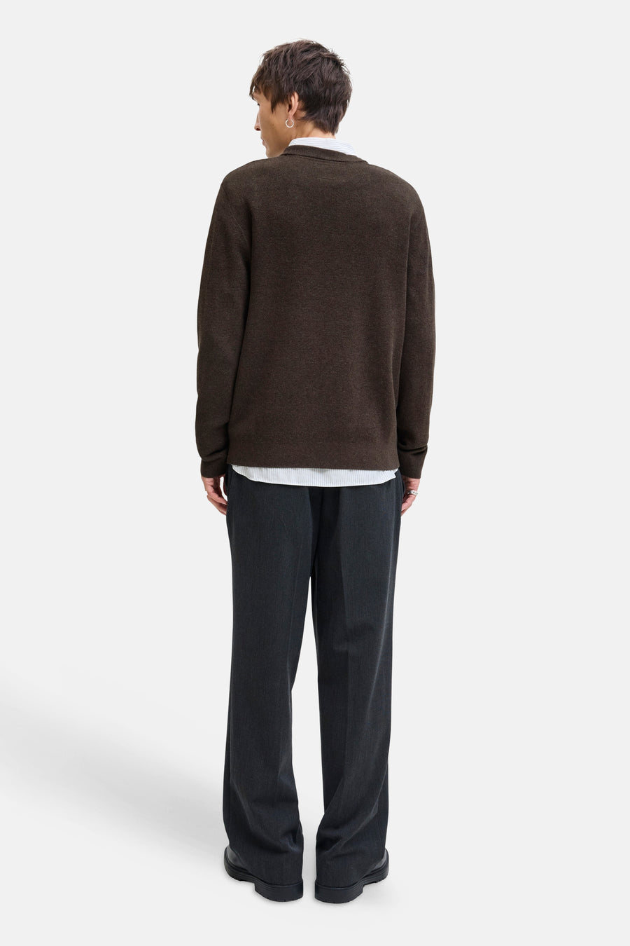 Pull col O - brun