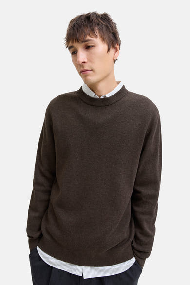 Pull col O - brun