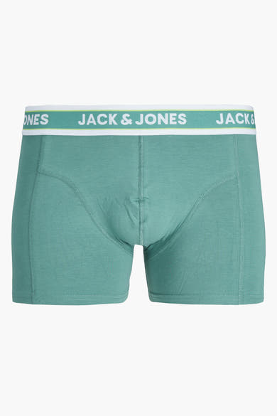 Groene katoenen boxer, van ACCESSORIES BY JACK & JONES, met elastische logoband.