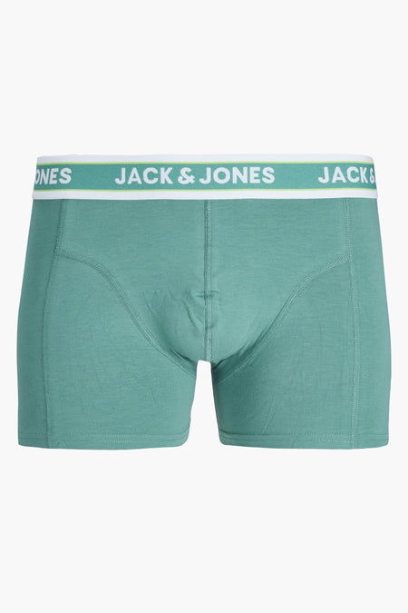 Groene katoenen boxer, van ACCESSORIES BY JACK & JONES, met elastische logoband.