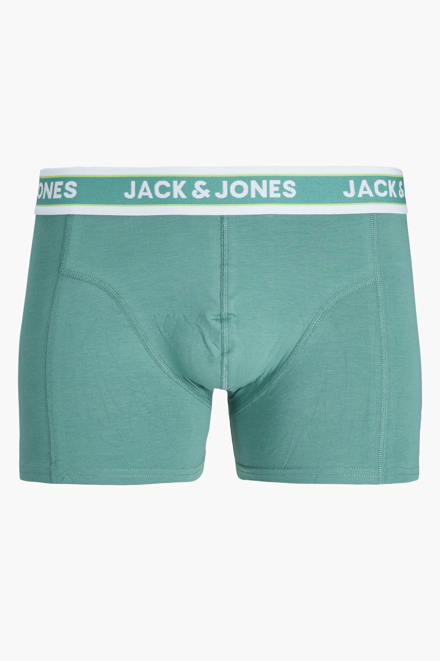 Groene katoenen boxer, van ACCESSORIES BY JACK & JONES, met elastische logoband.
