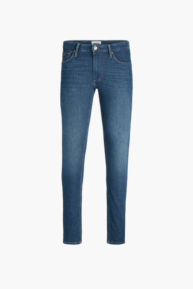 Jean skinny bleu moyen de JACK & JONES JEANS INTELLIGENCE, en denim légèrement délavé.